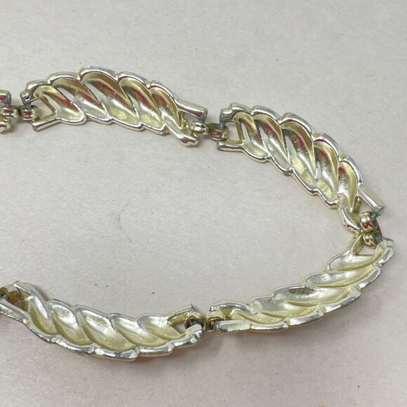 Vintage Choker‎ Necklace Silver-Tone Chunky Retro Simple Geometric - Picture 7 of 8